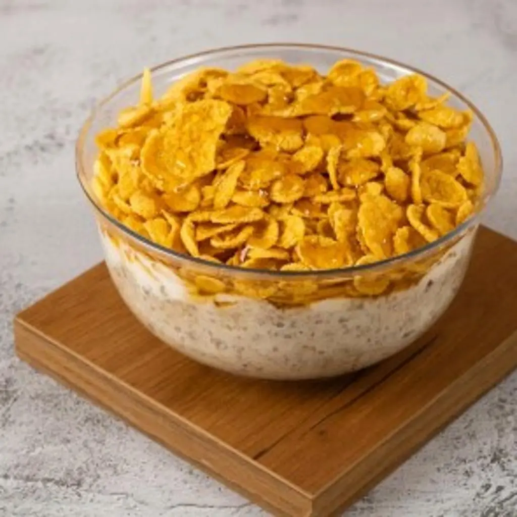 Cream Masoub with Cornflakes